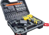 Cheston 12V Cordless Drill Machine Screwdriver Kit | 10mm Keyless Chuck | 2 Lithium-ion 1200 MAH Batteries | Torque setting (18+1) |1350 RPM |Reversible Variable Speed| 24 Accessories drill bits in carrying tool kit case