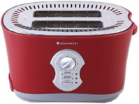 WONDERCHEF Crimson Edge Slice Toaster Plus 800 W Pop Up Toaster(Red)