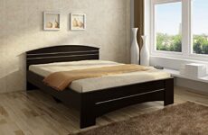 SPACEWOOD Maxima Bed | Queen Size (78 X 60) Engineered Wood Bed with Modified Understructure | 3 Year Warranty | Modern Design | Natural Wenge