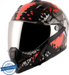 Home VEGA Storm Atomic Motorbike Helmet(Black, Red)