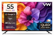 VW 140 cm (55 inches) Pro Series 4K Ultra HD Smart QLED Google TV VW55GQ1 (Black)