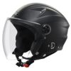 STUDDS RAY ISI Certified Open FACE Helmet for Men and Women with D – Ring Lock (Black-L)