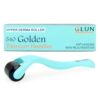 GLUN® Full Body Acupressure Derma Roller, 540 Golden Titanium Micro Needles Cosmetic Device for Face Beauty, Hair, Facial, Skin Face Massager, 0.50mm, Pack of 1
