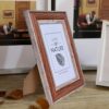Cortina Wooden Standing Rotating 1 Photo Frame Picture | Vertical Photo Frame | Desktop Tabletop Stand For Memories | Home Decor Office Desk Table Decoration – 4X6 Inches – Brown