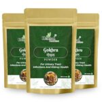 HERBAL BROTHERS Gokhru/Gokshura Powder Tribulus Terrestris (Palleru/Nerunjil) Churna, Boosts Strength, Stamina & Vitality To Supports Kidney & Urinary Health – 100gm (Pack of 3)