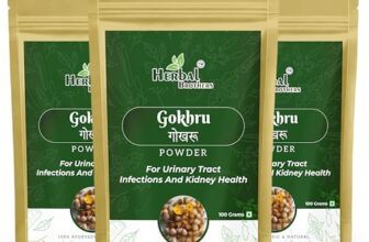 HERBAL BROTHERS Gokhru/Gokshura Powder Tribulus Terrestris (Palleru/Nerunjil) Churna, Boosts Strength, Stamina & Vitality To Supports Kidney & Urinary Health – 100gm (Pack of 3)
