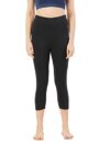 PUMP’D Women’s Regular Leggings (PUMSS23WCP-009_Black Hole_M)