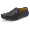 Men Round-Toe Slip-On Loafers Black