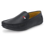 Home Men Round-Toe Slip-On Loafers Black