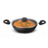 ‎Preethi Daily Collection Non Stick Kadai 24 cm, with Glass Lid, 5 Star Non Stick Effect, Grey