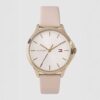 Tommy Hilfiger Quartz Pink Dial Pink Leather Strap Analog Watch for Women