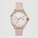 Home Tommy Hilfiger Quartz Pink Dial Pink Leather Strap Analog Watch for Women
