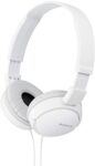 Home Sony MDR-ZX110A On Ear Stereo Wired Headphones (White), Without Mic