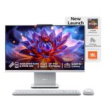 Lenovo IdeaCentre AIO Ryzen 7 7735HS 23.8″ FHD IPS All-in-One Desktop (16GB RAM/512GB SSD/Win11/Microsoft 365 Basic + Office Home 2024/3Wx2 Speakers/5MP Camera/Wireless Keyboard & Mouse), F0HR008YIN