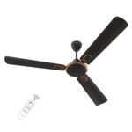 Polycab Zoomer Prime 1200mm 5-Star BLDC, Remote Ceiling fan for home | 100% Copper, High Air Delivery, 6 Speed Setting, Sleep Mode, Reverse Rotation, Boost Technology | 3 Years Warranty【Smoke Brown】