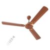 Polycab Zoomer Prime 1200mm 5-Star BLDC, Remote Ceiling fan for home | 100% Copper, High Air Delivery,6 Speed Setting, Sleep Mode,Reverse Rotation,Boost Technology | 3 Years Warranty【Matallic Copper】