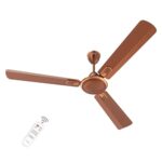 Polycab Zoomer Prime 1200mm 5-Star BLDC, Remote Ceiling fan for home | 100% Copper, High Air Delivery,6 Speed Setting, Sleep Mode,Reverse Rotation,Boost Technology | 3 Years Warranty【Matallic Copper】