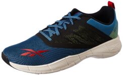 Reebok Mens Free Hill Steely Blue/Black/Laser Lime/Vector RED Sneaker – 10 UK (IQ7211)