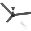 Polycab Wizzy Plus 1200mm 5-Star BLDC, Remote Ceiling fan for Living Room| 55% Energy Saving, 100% Copper, High Air Delivery, Reversible & Timer | 3+1 yr Warranty【Matt Black】
