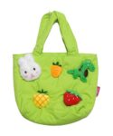 Crackles Soft Plush Cartoon Fashion Tote Bag, Girls Travel Handbag for travel and multi-purpose for carrying Baby Items – Pack of 1 (Green)