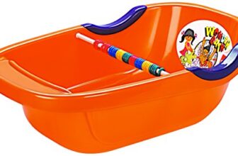 Cello Portable Plastic Baby Bath Tub, Orange