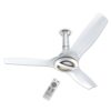 Bajaj Arioso Luxe 1200MM (48″) BLDC Ceiling Fans For Home | BEE 5 Stars Rated Energy Efficient | Aerodynamically Designed Blades | Adjustable Canopy | RF Remote | 2-Yr Warranty 【White & Nickel】