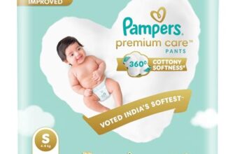 Pampers Premium Care Pant Style Baby Diapers, Small (S), 26 Count, 4-8 kg, All-in-1 with 360 Cottony Softness Diapers