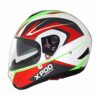 TVS XPOD Primus Helmet for Men-Dual Visor, ISI DOT Certified, EPS Impact Absorption-Premium Bike Helmet for Safety & Comfort (White-XL)