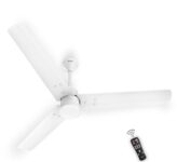 Polycab Silencio Mini 900mm 5-Star BLDC, Remote Ceiling fan for home | 55% Energy Saving, 100% Copper, High Speed, 25 Speed Setting, Reversable & Timer | 4-yr Warranty【Matt White】