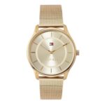 Tommy Hilfiger Quartz Blue Dial Two Toned Stainless Steel Strap Analog Watch for Women
