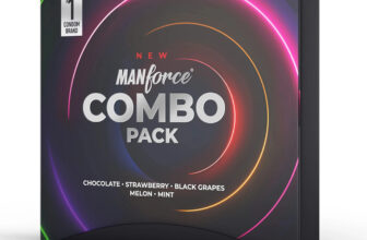 MANFORCE Combo Lubricated Dotted Condom | Chocolate,Strawberry,Black Grapes, Melon & Mint Condom(20 Sheets)