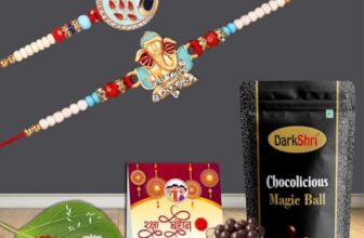 Rakhi Combo For Brother with Chocolate Gift,RakhiForBrother Gretingcard, Rolichawal, PoojaCoin, Best Rakhi Gift For Brother