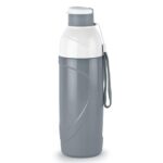 CELLO Puro Funtron 900 | Plastic Water Bottle | Easy Carry Wrist Belt | Keeping Content Cold for Long | 730ml, Pastel Grey