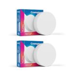 Crompton Platina Star Stylus Surface Panel 6W LED Round (Pack of 2, Warm White)