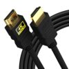 Sounce 1.5 Meter High-Speed HDMI Cable – Hdmi Arc Enabled | 64 Gbps | 4K 120Hz | 1080P 240Hz | Strong & Durable | Supports Up To 32 Audio Channels | Gold Plated | 1.5 Meter, Black (Pack of 1)