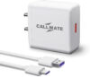 Callmate 65 W 6 A Wall Charger for Mobile with Detachable Cable(White, Cable Included)
