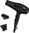 Ikonic Professional Ultra Light 2000 | 2 Speed & 3 Heat Settings with Cool Shot | Sonic Technology Hair Dryer(2000 W, Black)