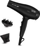 Ikonic Professional Ultra Light 2000 | 2 Speed & 3 Heat Settings with Cool Shot | Sonic Technology Hair Dryer(2000 W, Black)