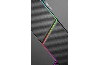 Amazon Basics Mid Tower Gaming Cabinet with USB 2.0 | ARGB Light | ATX, MATX, Mini-ITX Motherboard Support |Pre-Installed Rear RGB Fan | Stylish Front Panel with ARGB Light | Tempered Glass Side Panel