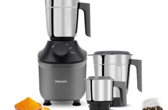 Philips Hl7770/00 Mixer Grinder, 800 Watt Powerful Motor, 3 Jars, Microgrind Technology : Grind Even 1 Pepper; Choose Coarse, Fine, Or Superfine For Perfect Textures Every Time