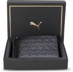 Home Puma Men Black Genuine Leather Wallet(4 Card Slots)