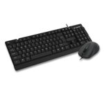 Lapcare E9 Wired Keyboard And Mouse Combo | 104 Uv Coated Keys, Spill Resistant | Slim & Ergonomic Design | Usb Plug & Play | 1000 Dpi Optical Mouse For Home & Office (Black)