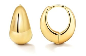 Vama Fashions Anti Tarnish 18K Plated Kaju Kan Ki Bali Earring Hoop Pair Baali Hypoallergenic Piercing Earrings For Girls Women (Gold Hoops Earrings)