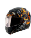 Wrogn Fuse Motorbike Helmet(Black Orange)