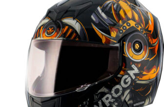 Wrogn Fuse Motorbike Helmet(Black Orange)
