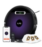 Ilife V3S Max Robotic Vacuum & Mop, 40 Days Dust Storage Bag & Washable Dustbin, 3000Pa, Best For All Indian Flooring, Pet Hair Friendly, Wi-Fi & Gh, Alexa, Cleans Up To 2000 Sq. Ft.