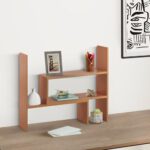 Amazon Brand – Solimo Adjustable Wood Desktop Storage Organizer Display Shelf Rack | Spice Rack | Counter Top Bookcase Book Shelf | Home Décor Display & Storage Rack | Cabinet Unit |Brown