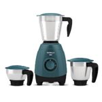 Havells Eso 750 Watt Mixer Grinder | 3 Stainless Steel Jars With Handles | 304 Rust-Resistant Ss Blades | 21000 Rpm High-Speed Motor | 5-Year Motor Warranty | Heavy-Duty Mixie (Teal)
