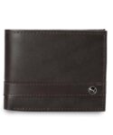 Puma , Unisex-Adult, Metal World Logo Wallet, Chocolate, (9217001)