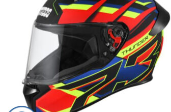 Studds Thunder D6 Motorbike Helmet(Matt Black Red N1)